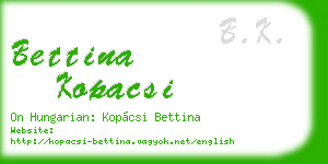 bettina kopacsi business card