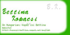 bettina kopacsi business card